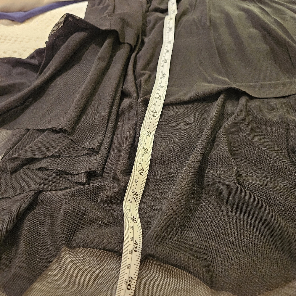 Kozan black midi-length dress, sheer overlay 2x - Picture 8 of 8